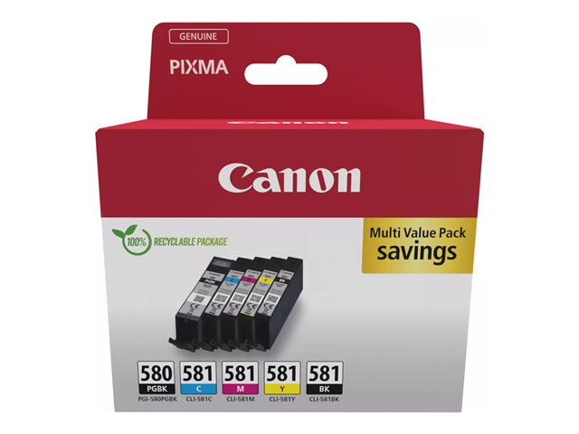 elara Canon PGI-580/CLI-581 PGBK/C/M/Y/BK Multi Pack