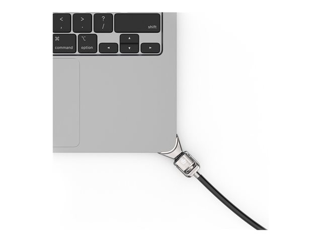 Elara Compulocks Ledge Lock Adapter For MacBook Air 15" M2-M4 With Keyed Cable Lock Silver