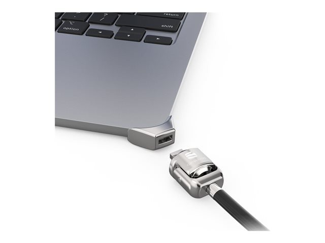elara Compulocks Ledge Lock Adapter for MacBook Air 15" M2-M4 with Keyed Cable Lock Silver