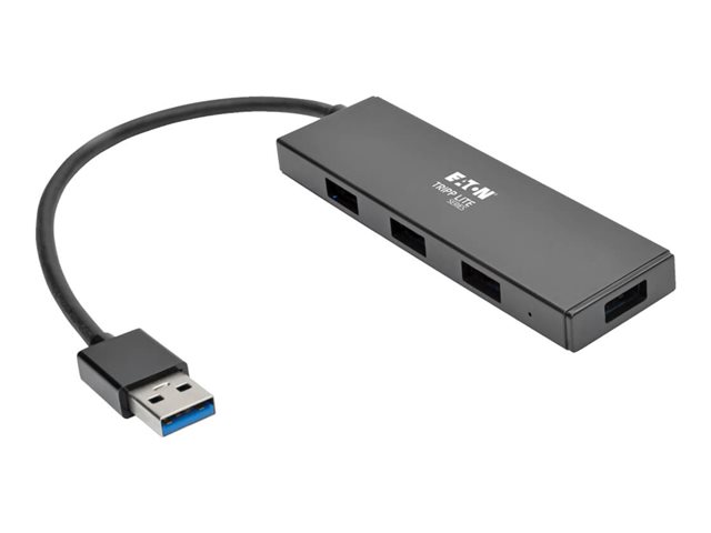 elara Eaton Tripp Lite series 4-Port Portable Slim USB 3.0 Superspeed Hub w/ Built In Cable
