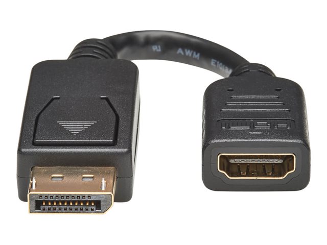 Elara Eaton Tripp Lite Series DisplayPort To HDMI Video Adapter Video Converter (M/F) HDCP Black 6 In. (15 Cm)