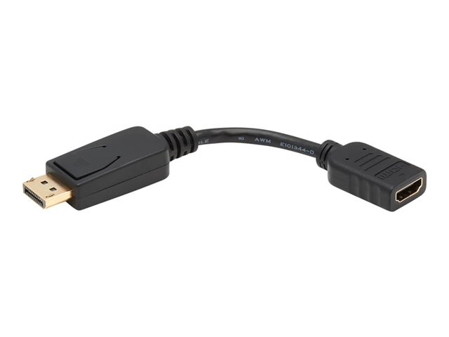 Elara Eaton Tripp Lite Series DisplayPort To HDMI Video Adapter Video Converter (M/F) HDCP Black 6 In. (15 Cm)
