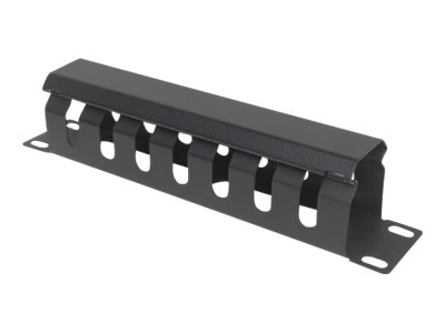 elara Intellinet 10" Cable Management Panel 1U Covered Black