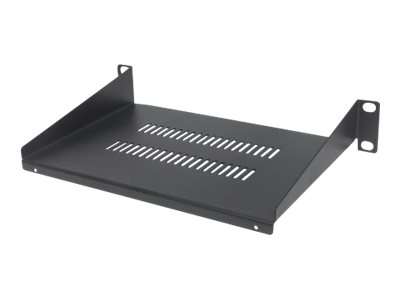 elara Intellinet 10" Cantilever Shelf 1U 150mm Depth Vented Max 45kg Black Three Year Warranty