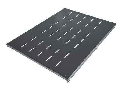 elara Intellinet 19" Fixed Shelf 1U 600mm Depth Heavy-Duty Max 100kg Black