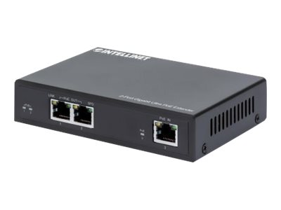 elara Intellinet 2-Port Gigabit Ultra PoE Extender Adds up to 100 m (328 ft.) to PoE Range PoE Power Budget 60 W Two PSE Ports with 30 W Output Each IEE