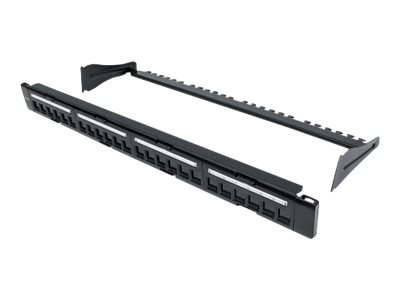 elara Intellinet Patch Panel Blank 1U 24-Port Black