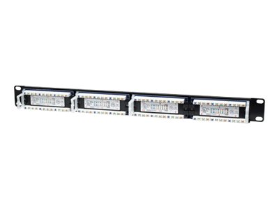 elara Intellinet Patch Panel Cat5e UTP 24-Port 1U Black