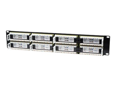 elara Intellinet Patch Panel Cat6 UTP 48-Port 2U Black