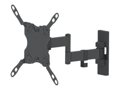 elara Manhattan TV & Monitor Mount Wall Full Motion 1 screen Screen Sizes: 13-42" Black VESA 75x75 to 200x200mm Max 20kg Tilt & Swivel with 3 Pivots