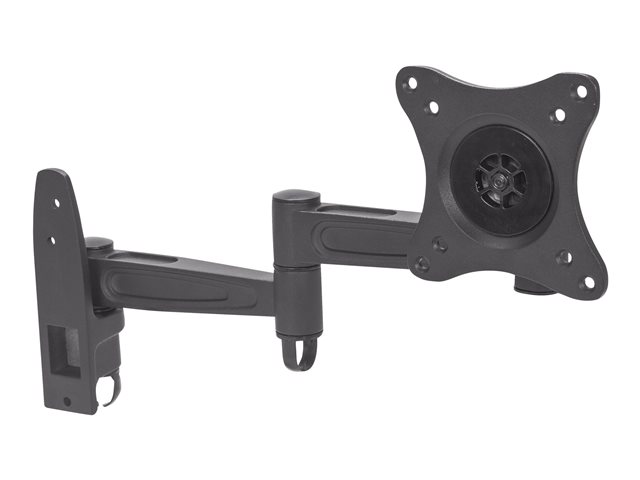 elara Manhattan TV & Monitor Mount Wall Full Motion 1 screen Screen Sizes: 13-27" Black VESA 75x75 to 100x100 Max 15kg Tilt & Swivel with 3 Pivots