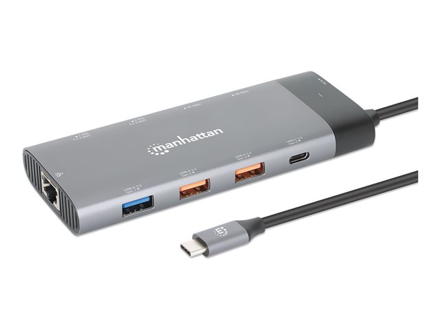 elara Manhattan USB-C Dock/Hub Ports (x10): Ethernet HDMI (x2 8k) USB-A (x5) and USB-C (x2) With Power Delivery (100W) to USB-C Port (Note additional US