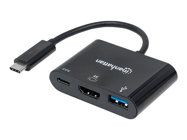 elara Manhattan USB-C Dock/Hub Ports (x3): HDMI USB-A and USB-C 5 Gbps (USB 3.2 Gen1 aka USB 3.0) With Power Delivery (60W) to USB-C Port (Note addition