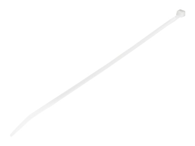 elara StarTech.com 10"(25cm) Cable Ties 1/8"(4mm) wide 2-5/8"(68mm) Bundle Diameter 50lb(22kg) Tensile Strength Nylon Self Locking Zip Ties w/Curved Tip