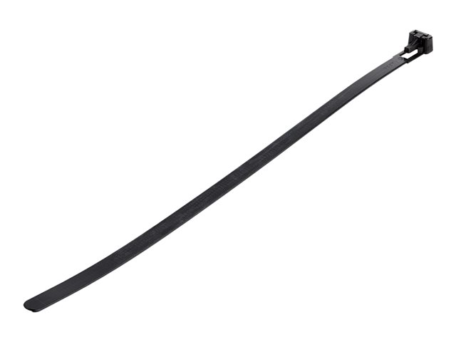 elara StarTech.com 10"(25cm) Reusable Cable Ties 1/4"(7mm) wide 2-1/2"(65mm) Bundle Dia. 50lb(22kg) Tensile Strength Releasable Nylon Ties Indoor/Outdoo