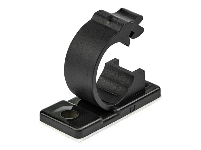 Elara StarTech.com 100 Adhesive Cable Management Clips Black Network/Ethernet/Office Desk/Computer Cord Organizer Sticky Cable/Wire Holders Nylon Self Ad