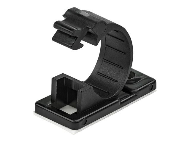 elara StarTech.com 100 Adhesive Cable Management Clips Black Network/Ethernet/Office Desk/Computer Cord Organizer Sticky Cable/Wire Holders Nylon Self Ad