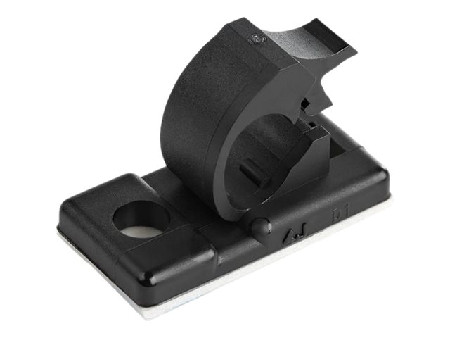 Elara StarTech.com 100 Adhesive Cable Management Clips Black Network/Ethernet/Office Desk/Computer Cord Organizer Sticky Cable/Wire Holders Nylon Self Ad
