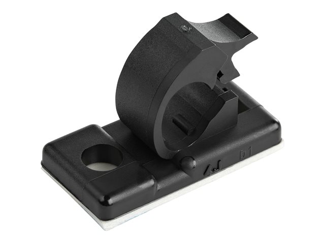 Elara StarTech.com 100 Adhesive Cable Management Clips Black Network/Ethernet/Office Desk/Computer Cord Organizer Sticky Cable/Wire Holders Nylon Self Ad