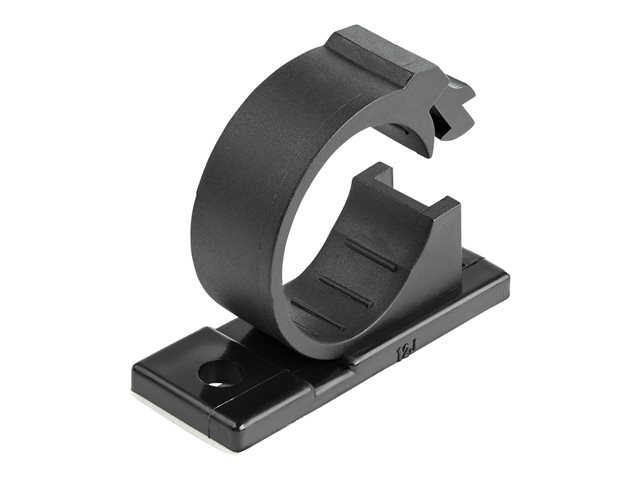 elara StarTech.com 100 Adhesive Cable Management Clips Black Network/Ethernet/Office Desk/Computer Cord Organizer Sticky Cable/Wire Holders Nylon Self Ad