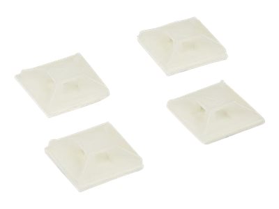 Elara StarTech.com 100 Pack Cable Tie Mounts With Adhesive Tape For 0.13 In. (3.2 Mm) Wide Ties Nylon/Plastic Zip Tie Mounts Electrical/Network Cable Wrap