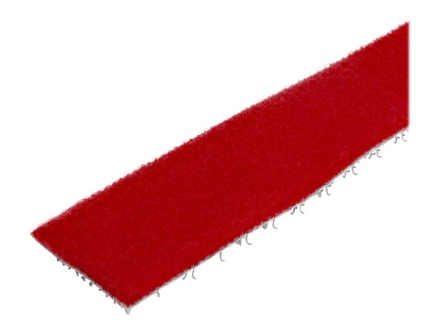 Elara StarTech.com 100ft Hook And Loop Roll Cut-to-Size Reusable Cable Ties Bulk Industrial Wire Fastener Tape /Adjustable Fabric Wraps Red / Resuable Sel