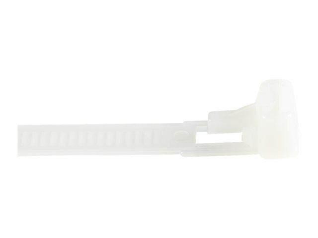 Elara StarTech.com 12cm(5") Reusable Cable Ties 7mm(1/4") Wide 30mm(1-1/8") Bundle Dia. 22kg(50lb) Tensile Strength Releasable Nylon Ties Indoor/Outdoor
