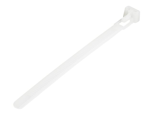 elara StarTech.com 12cm(5") Reusable Cable Ties 7mm(1/4") wide 30mm(1-1/8") Bundle Dia. 22kg(50lb) Tensile Strength Releasable Nylon Ties Indoor/Outdoor