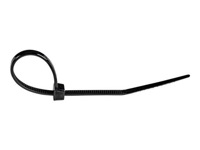 Elara StarTech.com 15cm(6") Cable Ties 3mm(1/8") Wide 39mm(1-3/8") Bundle Diameter 18kg(40lb) Tensile Strength Nylon Self Locking Zip Ties With Curved T