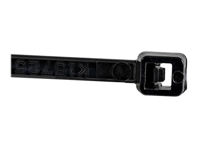 Elara StarTech.com 15cm(6") Cable Ties 3mm(1/8") Wide 39mm(1-3/8") Bundle Diameter 18kg(40lb) Tensile Strength Nylon Self Locking Zip Ties With Curved T