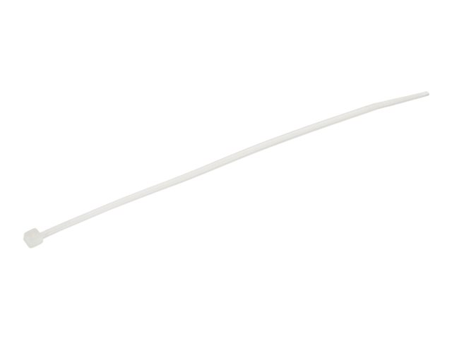 elara StarTech.com 15cm(6") Cable Ties 3mm(1/8") wide 39mm(1-3/8") Bundle Diameter 18kg(40lb) Tensile Strength Nylon Self Locking Zip Ties with Curved T