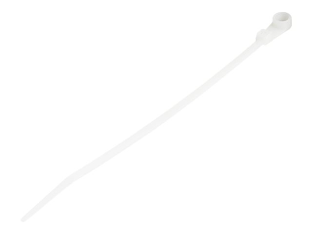 elara StarTech.com 15cm(6") Cable Ties with Mounting Hole 3mm(1/8") wide 40mm(1-1/2") Bundle Dia. 18kg(40lb) Tensile Strength Nylon 66 Self Locking Ties