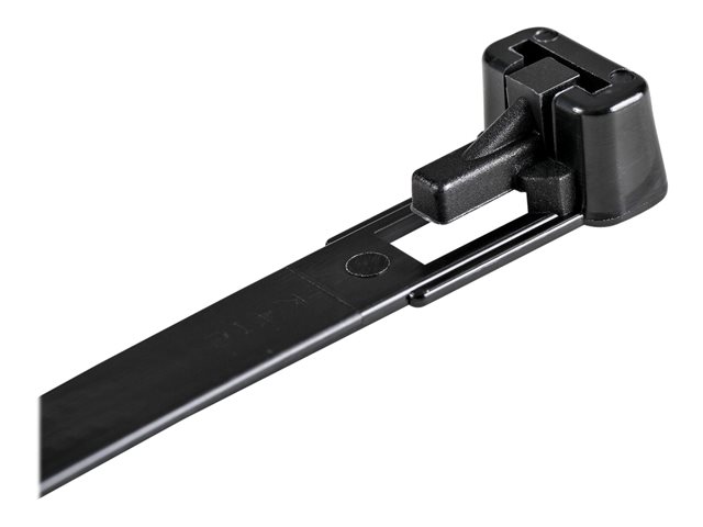 Elara StarTech.com 15cm(6") Reusable Cable Ties 7mm(1/4") Wide 35mm(1-3/8") Bundle Dia. 22kg(50lb) Tensile Strength Releasable Nylon Ties Indoor/Outdoor