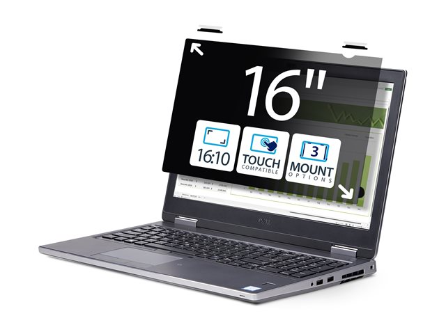 elara StarTech.com 16-inch 16:10 Touch Privacy Screen Anti-Glare Privacy Filter Laptop Monitor Screen Protector with +/- 30 Deg. View Angle Flip-Up