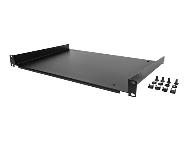 Elara StarTech.com 1U Fixed Server Rack Mount Shelf 12in Deep Steel Universal Cantilever Tray For 19" AV/Data/Network Equipment Rack With Cage Nuts & Screw