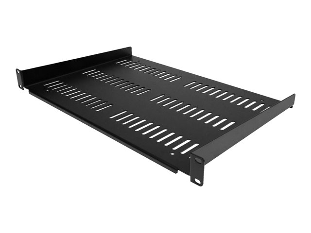 elara StarTech.com 1U Vented Server Rack Cabinet Shelf 12in Deep Fixed Cantilever Tray Rackmount Shelf for 19" AV/Data/Network Equipment Enclosure w/ Cage