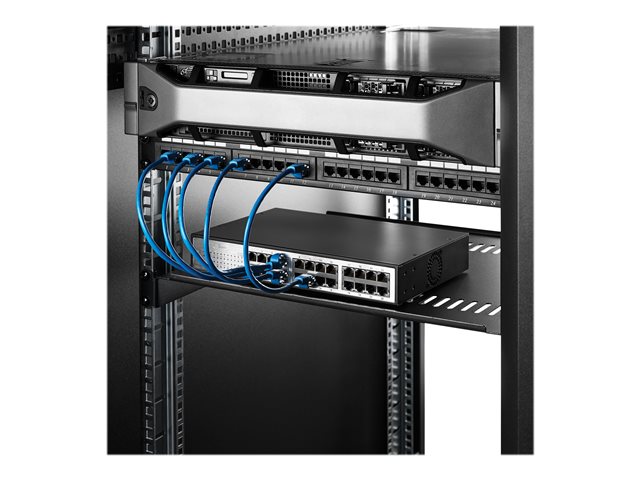 Elara StarTech.com 1U Vented Server Rack Cabinet Shelf 16in Deep Fixed Cantilever Tray Rackmount Shelf For 19" AV/Data/Network Equipment Enclosure W/ Cage