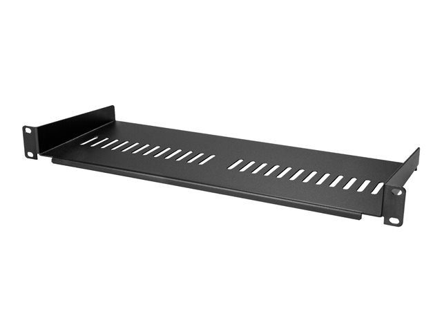 elara StarTech.com 1U Vented Server Rack Cabinet Shelf 7in Deep Fixed Cantilever Tray Rackmount Shelf for 19" AV/Data/Network Equipment Enclosure w/ Cage