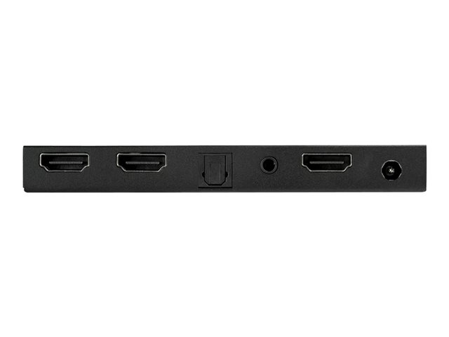 Elara StarTech.com 2-Port HDMI Splitter (1x2) 4K 60Hz UHD HDMI 2.0 Audio Video Splitter W/ Scaler & Audio Extractor (3.5mm/SPDIF) Dual HDMI Splitter (1-In