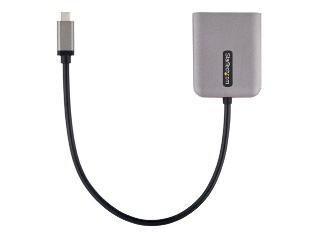 elara StarTech.com 2-Port USB-C MST Hub USB Type-C to 2x DisplayPort Multi-Monitor Adapter for Laptop Dual-DP up to 4K 60Hz w/ DP 1.4 Alt Mode & DSC HDR
