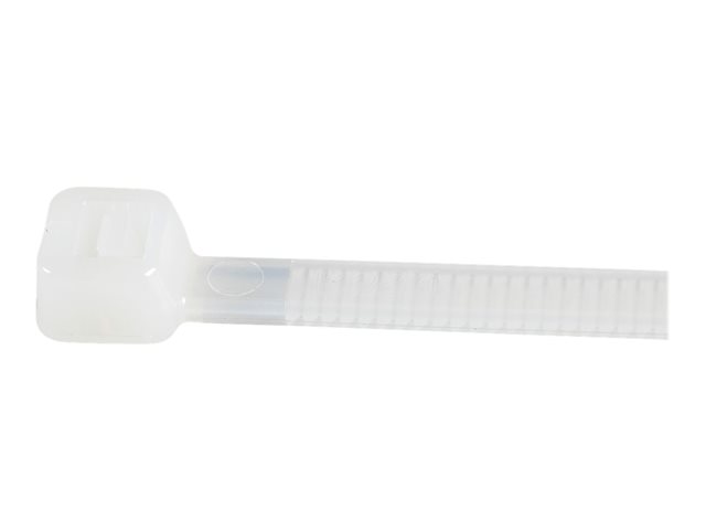 Elara StarTech.com 20cm(8") Cable Ties 4mm(1/8") Wide 55mm(2-1/8") Bundle Diameter 22kg(50lb) Tensile Strength Nylon Self Locking Zip Ties W/ Curved Tip
