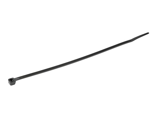 Elara StarTech.com 20cm(8") Cable Ties 4mm(1/8") Wide 55mm(2-1/8") Bundle Diameter 22kg(50lb) Tensile Strength Nylon Self Locking Zip Ties With Curved T