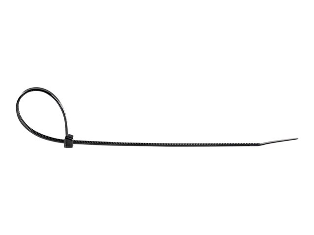Elara StarTech.com 20cm(8") Cable Ties 4mm(1/8") Wide 55mm(2-1/8") Bundle Diameter 22kg(50lb) Tensile Strength Nylon Self Locking Zip Ties With Curved T