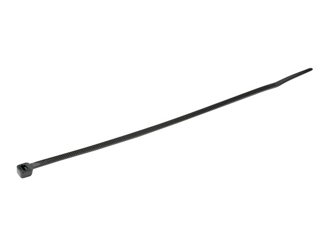 Elara StarTech.com 20cm(8") Cable Ties 4mm(1/8") Wide 55mm(2-1/8") Bundle Diameter 22kg(50lb) Tensile Strength Nylon Self Locking Zip Ties With Curved T