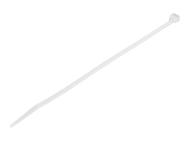 elara StarTech.com 20cm(8") Cable Ties 4mm(1/8") wide 55mm(2-1/8") Bundle Diameter 22kg(50lb) Tensile Strength Nylon Self Locking Zip Ties with Curved T