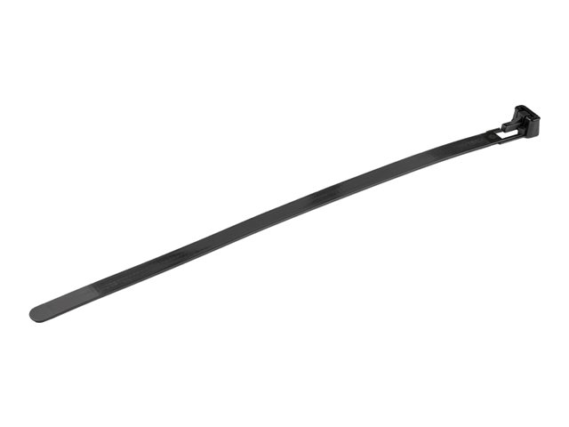 elara StarTech.com 20cm(8") Reusable Cable Ties 7mm(1/4") wide 50mm(1-7/8") Bundle Dia. 22kg(50lb) Tensile Strength Releasable Nylon Ties Indoor/Outdoor