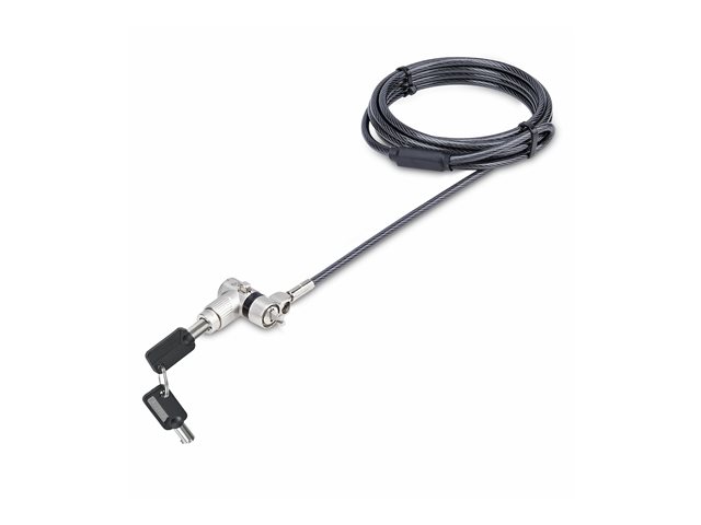elara StarTech.com 25-Pack Universal Laptop Lock 6.6ft Keyed Alike Locking Cable Security Cable Compatible w/Noble Wedge/Nano/K-Slot Anti-Theft Cut-Resi