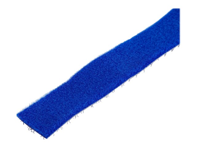 Elara StarTech.com 25ft Hook And Loop Roll Cut-to-Size Reusable Cable Ties Bulk Industrial Wire Fastener Tape / Adjustable Fabric Wraps Blue / Resuable Se