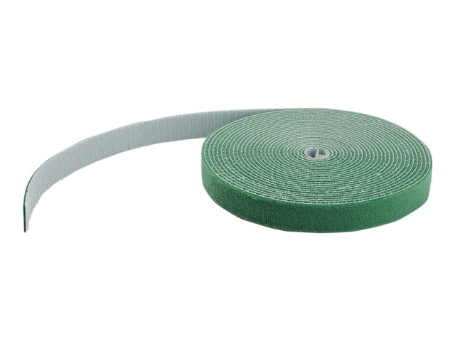 elara StarTech.com 25ft Hook and Loop Roll Cut-to-Size Reusable Cable Ties Bulk Industrial Wire Fastener Tape / Adjustable Fabric Wraps Green / Resuable S
