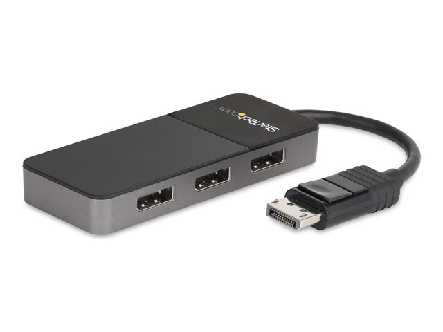 elara StarTech.com 3-Port Multi Monitor Adapter DisplayPort 1.4 to 3x 4K DP Video Splitter Triple or Dual 4K Laptop/Desktop DisplayPort MST Hub for Multi